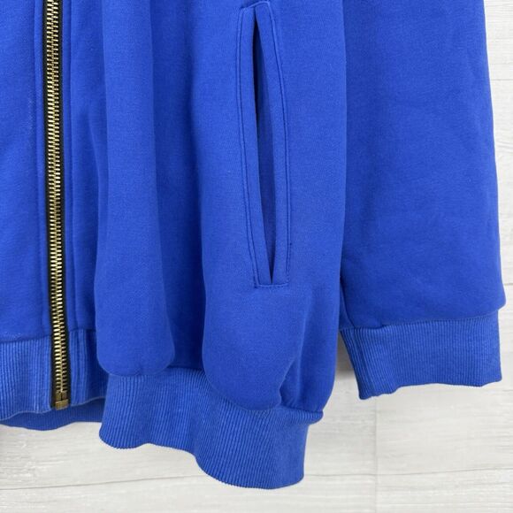 Classic Zoey Zip Cowl Neck Fleece Sweatshirt Women 4XL by Michelle Mae Blue Soft - Picture 6 of 16